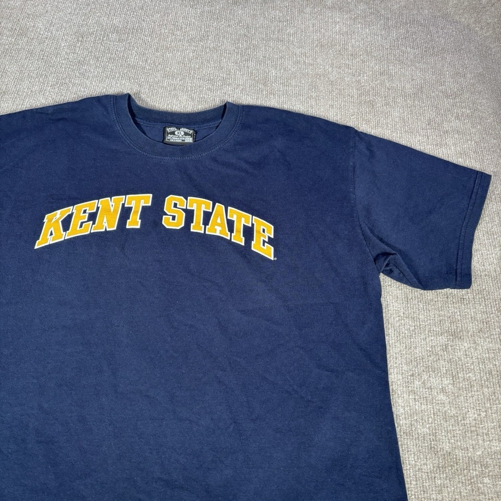 Vintage Steve & Barrys Kent State Golden Flashes T Shirt Mens XL Navy Blue Y2K